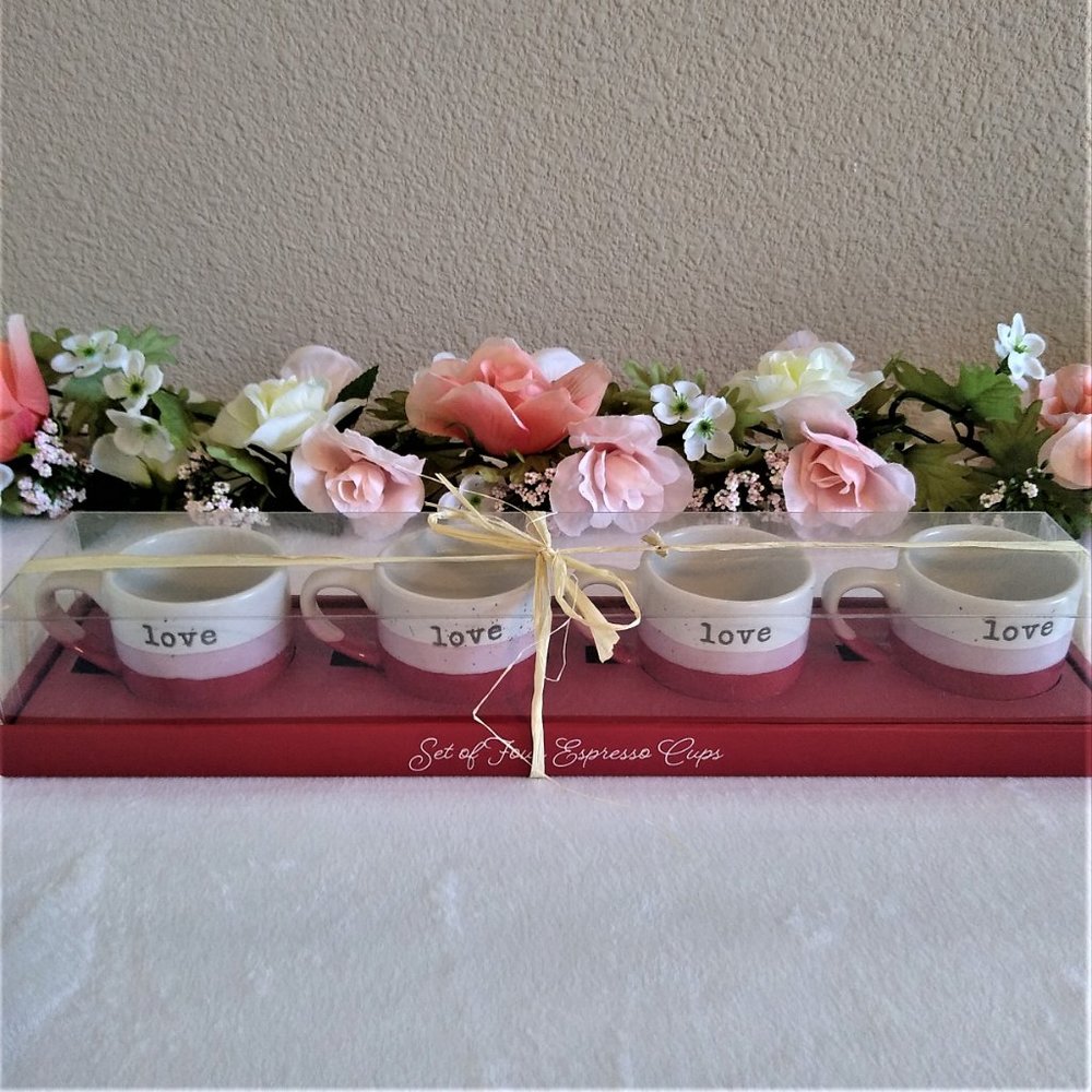 Enchanted Accessories Set Four Espresso Cups - NIB - Picture 3 of 5